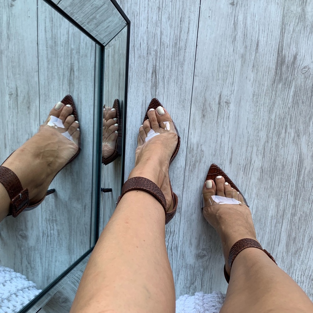 High Power - Brown Crocodile Heels
